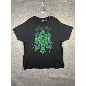 Why Celebrate‎ Mens St Patricks Day Ireland Graphic Black T Shirt 3XL